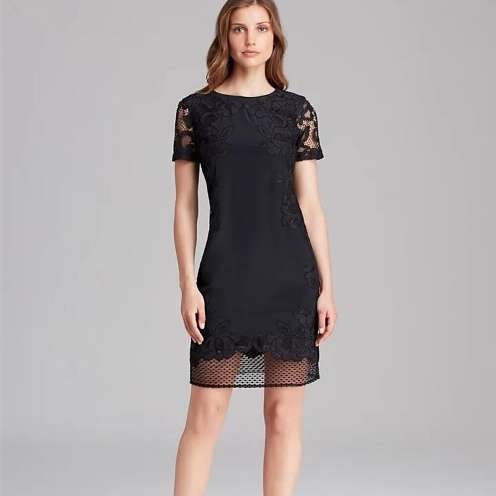 Diane Von Furstenberg leighton silk dress black LBD sz 6